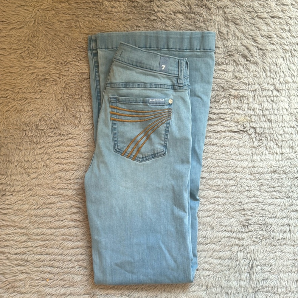 7 For All Mankind Dojo Tailorless Blue Jeans